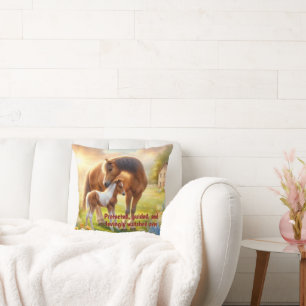 Inspirations-Kissen mit Stute und Fohlen Kissen