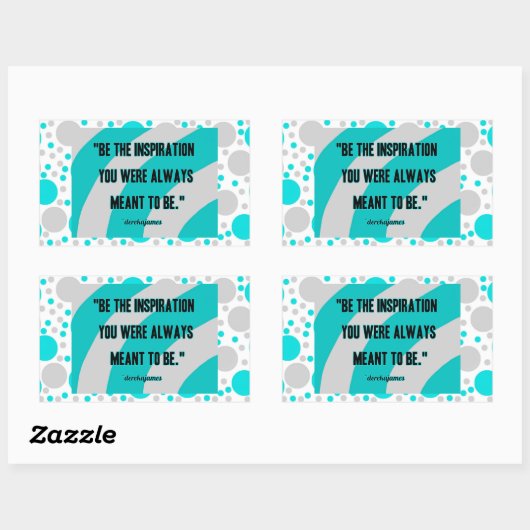 Inspirations-Rechteck-Aufkleber Rechteckiger Aufkleber (Blatt)