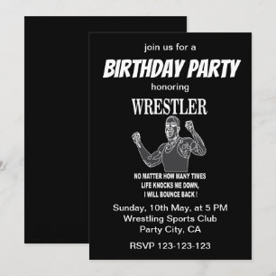 Inspirations-Ringgeburtstagsfeier für Wrestler Einladung