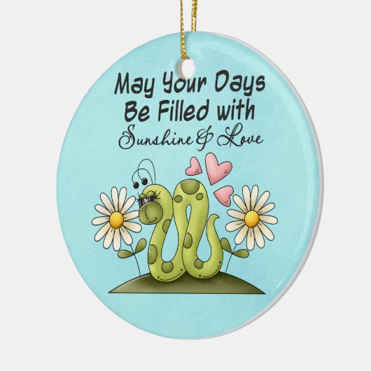 Inspirations-Wurmverzierung Keramik Ornament (Links)