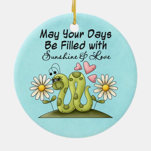 Inspirations-Wurmverzierung Keramik Ornament (Hinten)