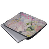 Inspirations-Zitat-BlumenAquarell-Kunst Laptopschutzhülle (Vorne Knopf)