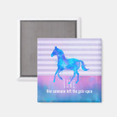 Inspirationsangebot mit einem Pferd, das frei läuf Magnet (Vorderseite/Rückseite)