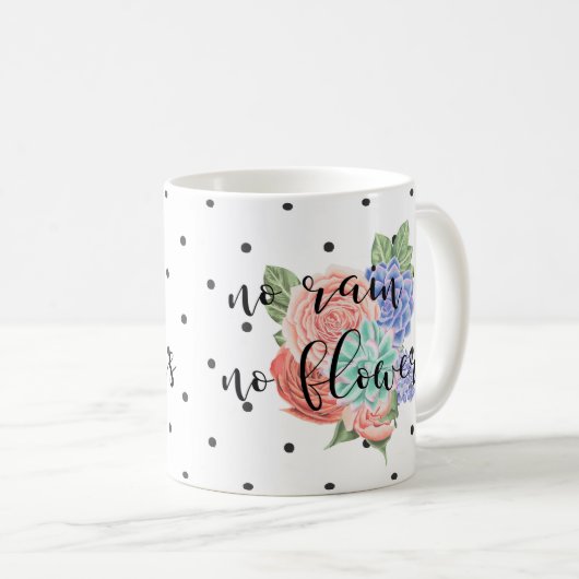 Inspirationsangebot | Moderne Typografie auf Blume Kaffeetasse (VorderseiteRechts)
