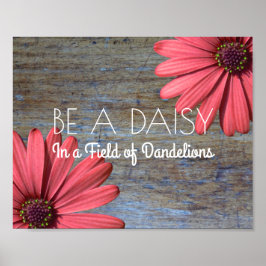 Inspirationsangebot | Rustikales Holz als Daisy-Ze Poster