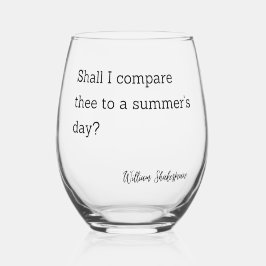 Inspirationsangebot Shakespeare Sommertag Weinglas Ohne Stiel