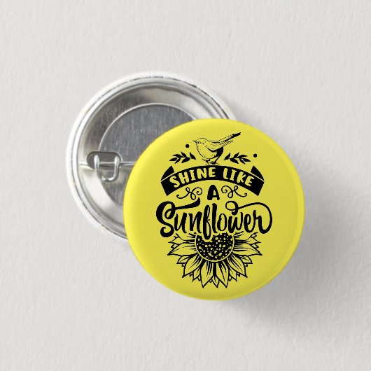 Inspirationsangebot | Sonnenblume Button (Vorne & Hinten)