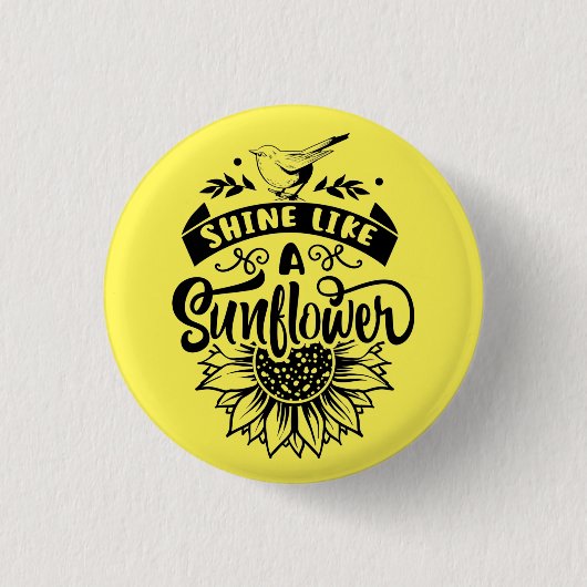 Inspirationsangebot | Sonnenblume Button (Vorderseite)