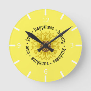 Inspirationsangebot   Sonnenblume Runde Wanduhr