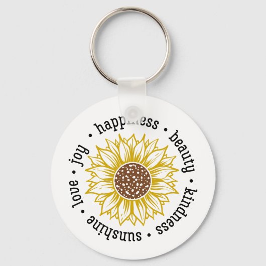 Inspirationsangebot | Sonnenblume Schlüsselanhänger (Vorderseite)