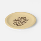 Inspirationsangebot - Unmöglich, bis es fertig ist Pappteller (Schrägansicht)