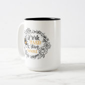 Inspirationsarbeit wird als Monogramm hinzugefügt Zweifarbige Tasse (Vorderseite Links)