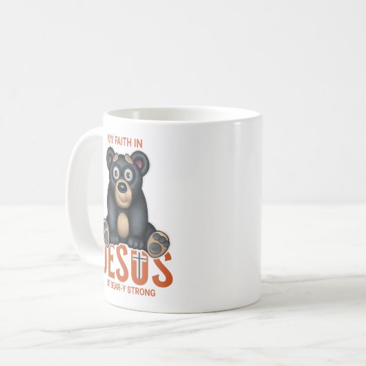 Inspirationsbär Jesus Christlicher Glaube Kaffeetasse (Vorderseite Links)