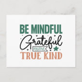 Inspirationsbewusst dankbares positives freundlich postkarte (Vorderseite)