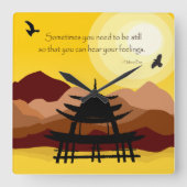 Inspirationsbewusste Angebotssteuerung Quadratische Wanduhr (Vorderseite)