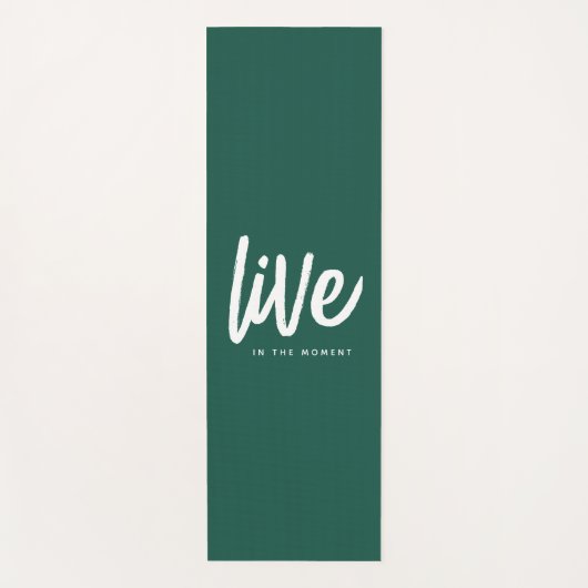 Inspirationsbewusstsein Zitat Live in der Gegenwar Yogamatte (Vorderseite)