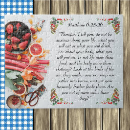 Inspirationsbibelverse von Matthew 6:25 Puzzle