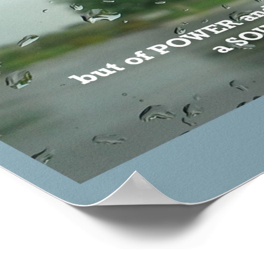 Inspirationsbibliotheksverse 1 Timothy 1:7 Poster (Ecke)