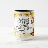 Inspirationsblumen und Schmetterlinge Tasse (Zentrum)