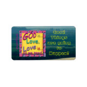 Inspirationsbotschaft Gott ist Liebe Adressaufkleber (Vorne)