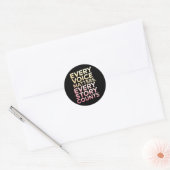 Inspirationsbotschaft in einem Farbsticker Runder Aufkleber (Umschlag)