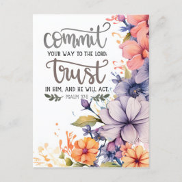 Inspirationsbotschaft von Psalmen Postkarte