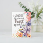 Inspirationsbotschaft von Psalmen Postkarte (Stehend Vorderseite)