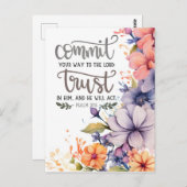 Inspirationsbotschaft von Psalmen Postkarte (Vorne/Hinten)