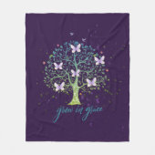 Inspirationsbotschaft wächst in Grace Fleecedecke (Vorderseite)