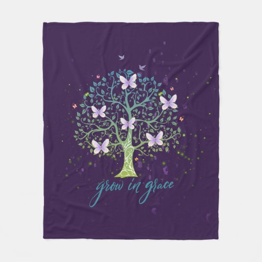 Inspirationsbotschaft wächst in Grace Fleecedecke (Vorderseite)