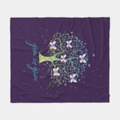 Inspirationsbotschaft wächst in Grace Fleecedecke (Vorderseite (Horizontal))