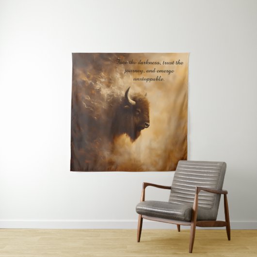 Inspirationsbüffel, Bison Tapestry Wandteppich (Beispiel)