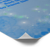 Inspirationserfahrung Gebet Blue Hearts Poster (Ecke)