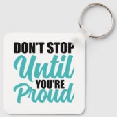 Inspirationserfolg und Husteltypografie Schlüsselanhänger (Rückseite)