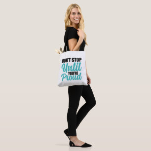 Inspirationserfolg und Husteltypografie Tasche