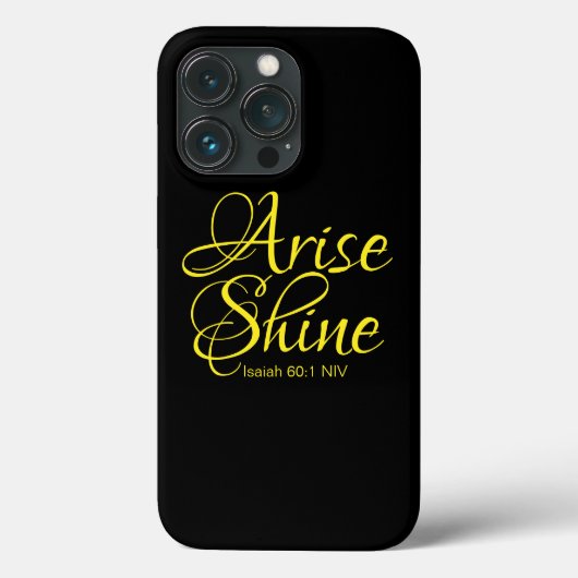 Inspirationserhöhung und Shine Faith Black Case-Mate iPhone Hülle (Rückseite)
