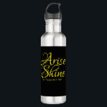 Inspirationserhöhung und Shine Faith Black Edelstahlflasche<br><div class="desc">Diese Wasserflasche zeigt einen wunderschönen Bibelverse,  der uns anweist zu leuchten. Gutes Geschenk für diejenigen,  die einen motivierend Aufzug brauchen.</div>