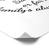 Inspirationsfamilie immer im Mittelpunkt Poster (Ecke)