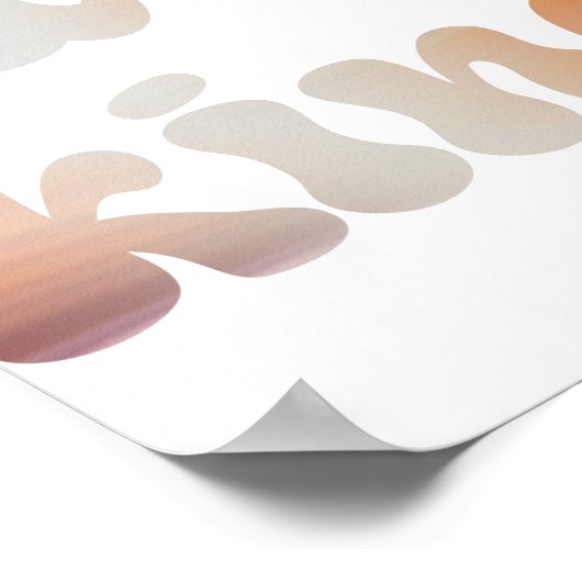 Inspirationsfarbene Wasserfarbe Poster (Ecke)