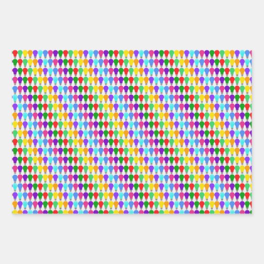 Inspirationsfarbige Lichtblitze Geschenkpapier Set (Vorderseite 3)