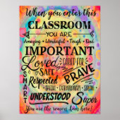 Inspirationsfarbiger Klassenlehrer Poster (Vorne)