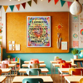 Inspirationsfarbiger Klassenlehrer Poster