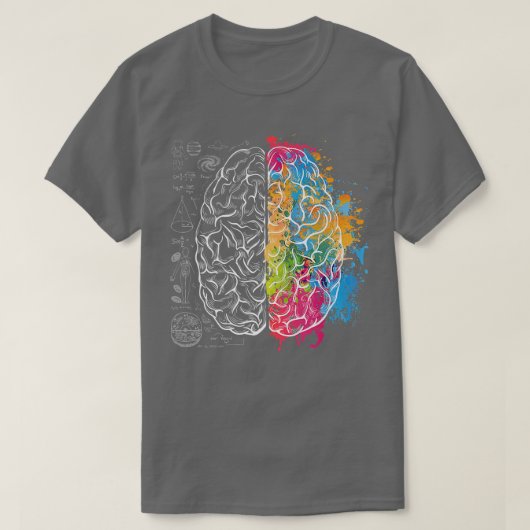Inspirationsfarbiges Shirt für Hirnwissenschaften (Design vorne)