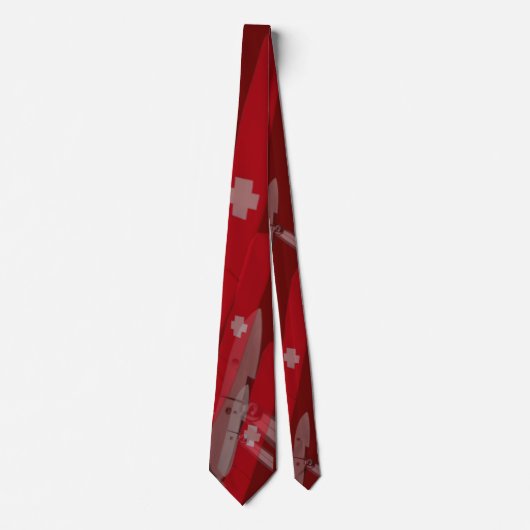 Inspirationsflaggen (Messer der Schweizer Armee) Krawatte (Vorderseite)