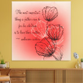 Inspirationsfloral für mütterummantelte Canvas Leinwanddruck (Insitu (Wohnzimmer))