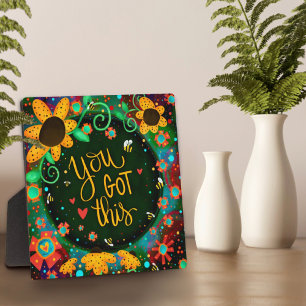 Inspirationsflorale Ereignisse Sie Got dieses Zita Fotoplatte