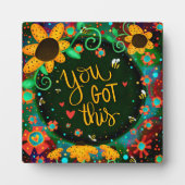 Inspirationsflorale Ereignisse Sie Got dieses Zita Fotoplatte (Vorderseite)