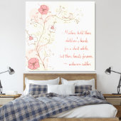 Inspirationsflorale für Mama überzogene Canvas Leinwanddruck (Insitu (Schlafzimmer))