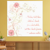 Inspirationsflorale für Mama überzogene Canvas Leinwanddruck (Insitu (Wohnzimmer))