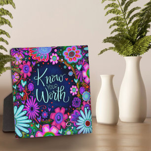 Inspirationsflorale kennen Ihr Wortangebot Fotoplatte